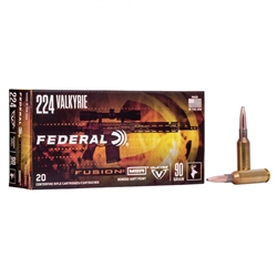 F224VLKMSR1 FEDERAL FUSION 224 VALKYRIE 90GR FUSION 20RD 10BX/CS