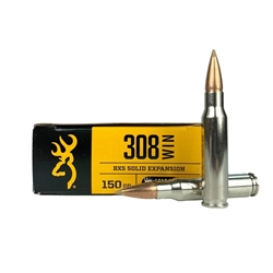 Browning Ammunition  100690 Browning Ammo B192403081 BXS   308 Win/7.62 NATO 150 GR Terminal Tip 20 Bx/ 10 C