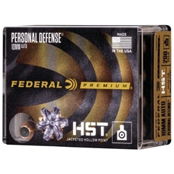 FEDERAL  Federal P10HST1S Premium Personal Defense 10mm Auto 200 gr HST Jacketed Hollow P