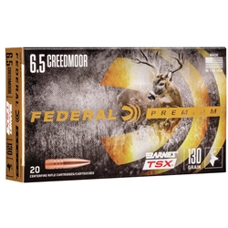 FEDERAL  Federal P65CRDBTSX1 Premium  6.5 Creedmoor 130 gr Barnes Triple-Shock X 20 Bx/ 1