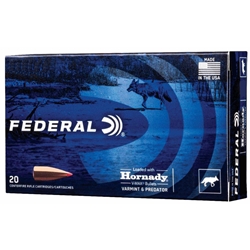 FEDERAL  Federal V65CRDVM95 Varmint & Predator  6.5 Creedmoor 95 gr Hornady V-Max (VMX) 2