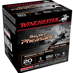 Winchester Ammunition X203PH6 WINCHESTER SUPER PHEASANT 20GA 1250FPS 1-1/4OZ 6 25RD 10BX/CS