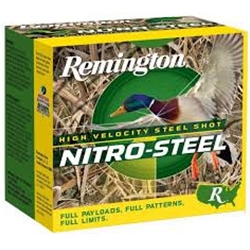 REMARMS NS12HM4 Remington Ammunition 20864 Nitro Steel  12 Gauge 3" 1 3/8 oz 4 Shot 25 Bx/ 10 Cs