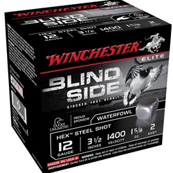 Winchester Ammunition  Winchester Ammo SBS12L2 Blindside Steel 12 Gauge 3.50" 1 5/8 oz 2 Shot 25 Bx/ 10