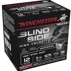 117422 Winchester Ammo SBS12LHVBB Blindside High Velocity  12 Gauge 3.5" 1 3/8 oz BB Sh