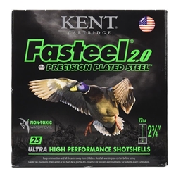 K122FS30-2 Kent Cartridge K122FS302 Fasteel 2.0 12 Gauge 2.75" 1-1/16 oz 2 Shot 25 Bx/ 10 C