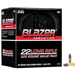 BLAZER  CCI 10022 Blazer  22 LR 38 gr Hollow Point (HP) 525 Bx/ 10 Cs