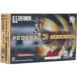 FEDERAL  Federal P65CRDSS1 Premium  6.5 Creedmoor 130 gr Swift Scirocco II 20 Bx/ 10 Cs