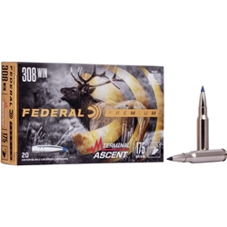 P308TA1 FEDERAL 308 WINCHESTER 175GR TERMINAL ASCENT 20RD 10BX/CS