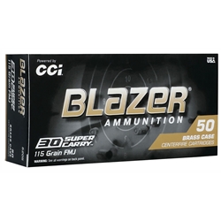 142632 CCI BLAZER BRASS 30 SUPER CARRY 115GR 50RD 20BX/CS