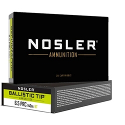 Nosler 43457 NOSLER BT 6.5 PRC 140GR BALLISTIC TIP 20RD 10BX/CS