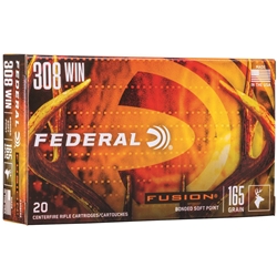 15749 FEDERAL FUSION 308 WIN 165GR FUSION 20RD 10BX/CS