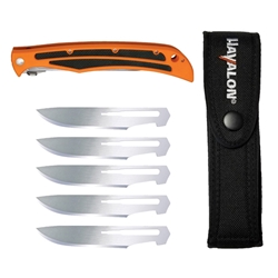 20246 Havalon Knives XTC-115BLAZE Baracuta Blaze 4.38" Folding Replaceable Plain Stain