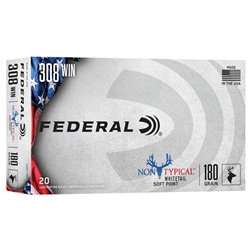 FEDERAL  Federal 308DT180 Non-Typical  308 Win 180 gr Non-Typical Soft Point (SP) 20 Bx/