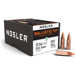 50349 Nosler 45498 Ballistic Tip Varmint 22 Caliber .224 50 gr Ballistic Tip Lead Free