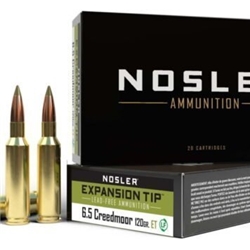 Nosler 40398 E-Tip  6.5 Creedmoor 120 gr E-Tip Lead-Free 20 Bx/ 10 Cs