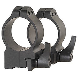 54259 Warne 15R7LM Quick Release Rug M77 High 30mm Diameter Matte Black