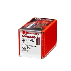 Hornady 56818 HORNADY BULLETS 270 CAL .277 110GR V-MAX W/CANNELURE 100CT