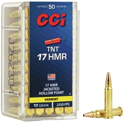 53 CCI 17HMR 2550FPS 17GR TNT-HP 50RD 40BX/CS