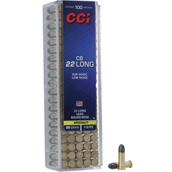 63206 CCI 22 CB LONG 710FPS 29GR 100RD 50BX/CS LEAD-RN