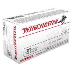 Winchester Ammo Q4171 USA  38 Special 130 gr Full Metal Jacket (FMJ) 50 Bx/10 Cs