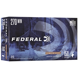 65737 FEDERAL POWER-SHOK 270 WIN 150GR SP 20RD 10BX/CS