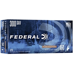 FEDERAL  Federal 300A Power-Shok  300 Savage 150 gr Jacketed Soft Point (JSP) 20 Bx/ 10 C