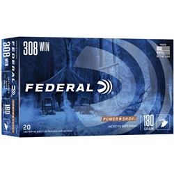 308B FEDERAL POWER-SHOK 308 WIN 180GR SP 20RD 10BX/CS