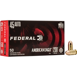 65988 FEDERAL AE 45ACP 230GR FMJ 50RD 20BX/CS