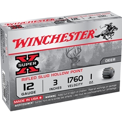 Winchester Ammu X123RS15 WINCHESTER SUPER-X SLS 12GA 3" 1760FPS 1OZ RIFLED 5RD 50BX/CS