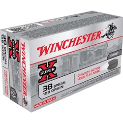 Winchester Ammunition  Winchester Ammo USA38CB USA Cowboy Action 38 Special 158 gr Lead Flat Nose (LFN)