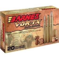 Barnes Bullets 74420 Barnes 22015 VOR-TX 375 H&H Mag Round Nose Banded Solid 300 GR 20Box/10Case