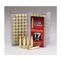 Hornady 87645 HORNADY 17HMR 17GR V-MAX 2550FPS 50RD 40BX/CS