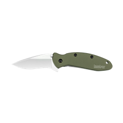 Kershaw 1620OL Scallion  2.40" Drop Point Plain Bead Blasted 420HC Steel Olive D