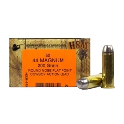 99225 HSM COWBOY 44 REM MAG 200GR RNFP 50RD 10BX/CS