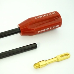Plenty O Patches 30C24 .27 Cal & Up Dewey Coated Rifle Cleaning Rod - 24" - .30Cal Jag & Brush Adapt