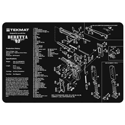 TekMat TEK-R17-BER92 TEKMAT ARMORERS BENCH MAT 11"x17" BERETTA 92 PISTOL