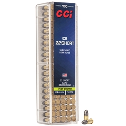 26 CCI CB 22 SHORT 29GR LEAD-RN 710FPS 100RD 50BX/CS