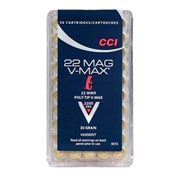 73 CCI 22WMR 30GR V-MAX 2200FPS 50RD 40BX/CS