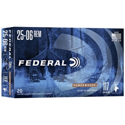 2506BS FEDERAL POWER-SHOK 25-06 117GR SP 20RD 10BX/CS