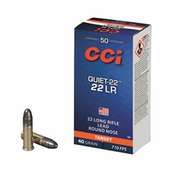 960 CCI QUIET 22LR 710FPS 40GR LEAD RN 50RD 100BX/CS