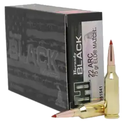 Hornady HORNADY BLACK 22 ARC 75GR ELD MATCH 20RD 10BX/CS