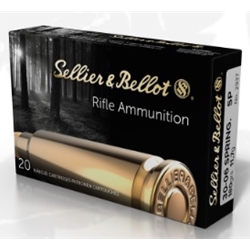 Sellier & Bellot 331620 S&B 30-06 180GR SOFT POINT 20RD 20BX/CS