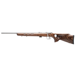 Savage 25795 SAVAGE MARK II-BTVLSS .22LR LH 21" HB SS/BRN LAMINATE T-HOLE