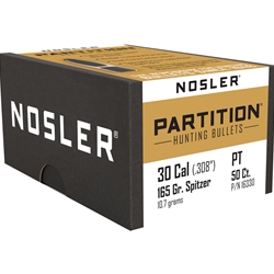 Nosler 16330 NOSLER BULLETS 30 CAL .308 165GR PARTITION 50CT