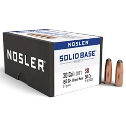 Nosler N38058 NOSLER BULLETS 30 CAL .284 150GR SOLID BASE RN 50CT