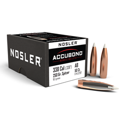 Nosler 57287 NOSLER BULLETS 338 CAL .338 250GR ACCUBOND 50CT