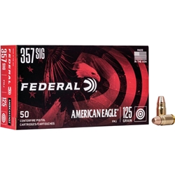 FEDERAL  Federal AE357S2 American Eagle  357 Sig 125 gr Full Metal Jacket (FMJ) 50 Bx/ 20