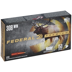 FEDERAL P308S Federal NOSLER PARTITION 150 GR 308 Win