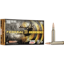 P7RN FEDERAL CF AMMO 7MM MAG - 160 GR. BARNES TSX